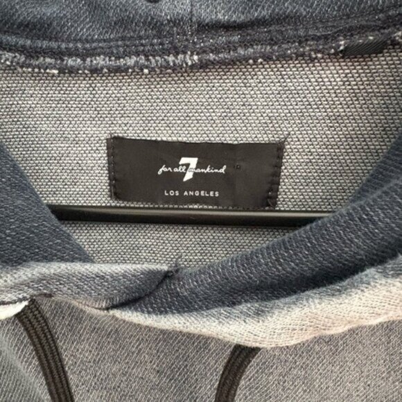 7 For All Mankind Dark Gray Hooded Jacket - Picture 5 of 8